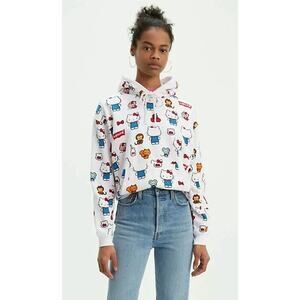 Levis Hello Kitty White Sweatshirt Hoodie Size XS